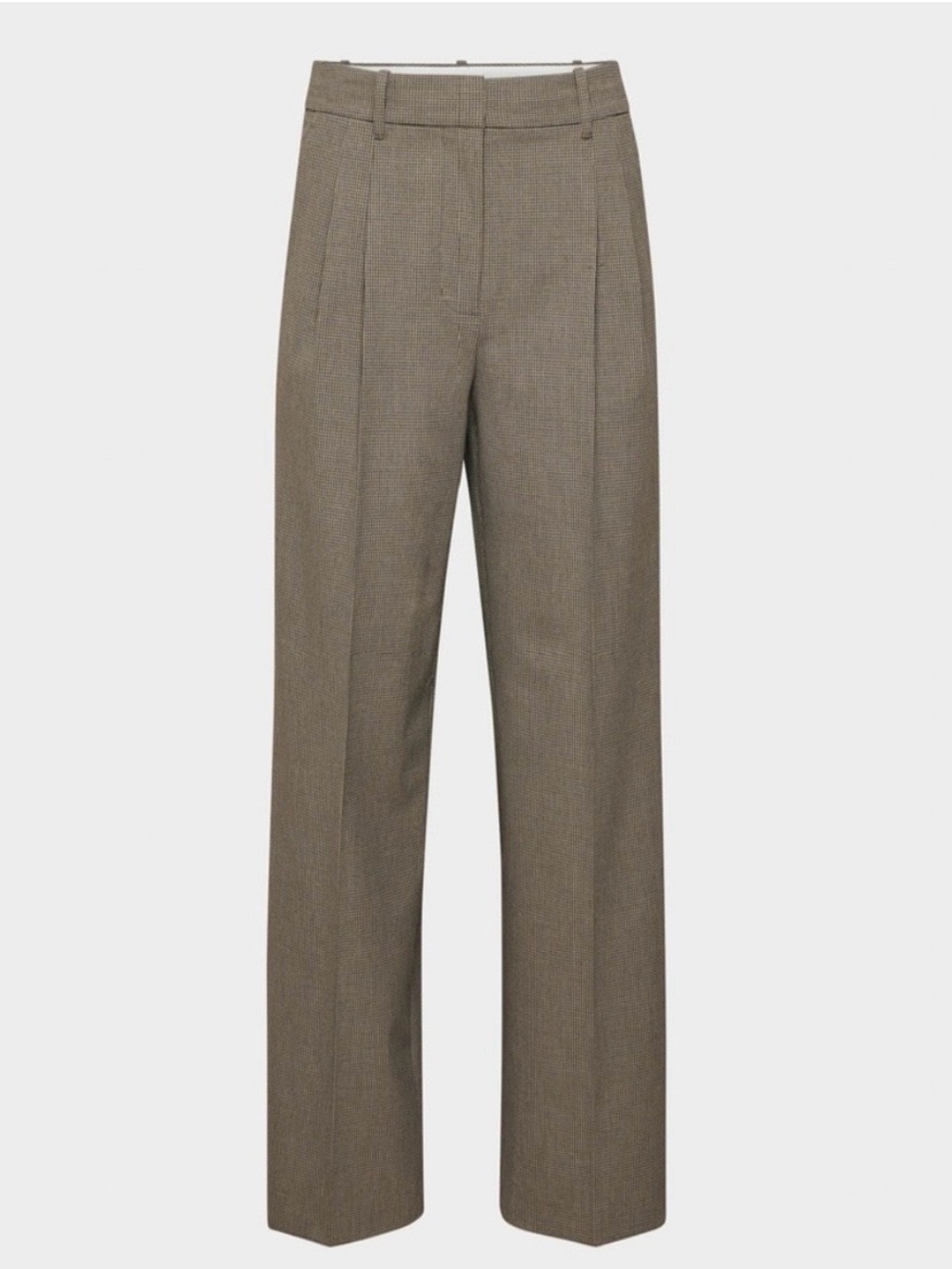 Aritzia Effortless Pant (Re)ssential Light in Gia Check/Nomad Taupe